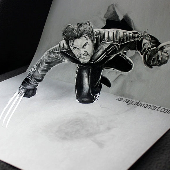 Super cool pencil drawings that look like 3D